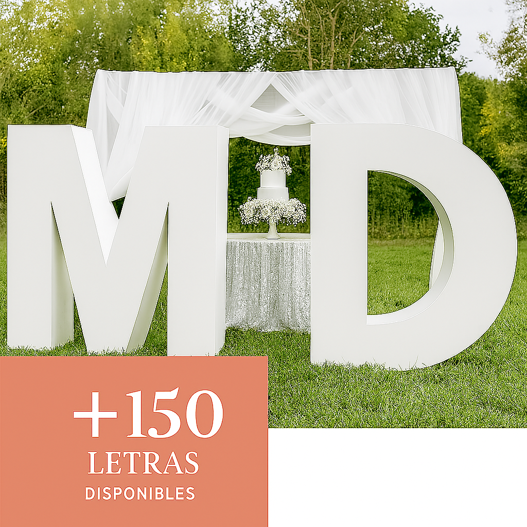 Letras 3D gigantes volumen y presencia